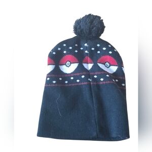 Pokemon Winter Poke Ball Pom Pom Hat OS